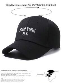 2件裝 NEW YORK 字母刺繡棒球帽 卡車帽 男女通用 春秋款 旅行度假沙灘休閒街頭時尚帽 - 2件 紐約 - 查看 7