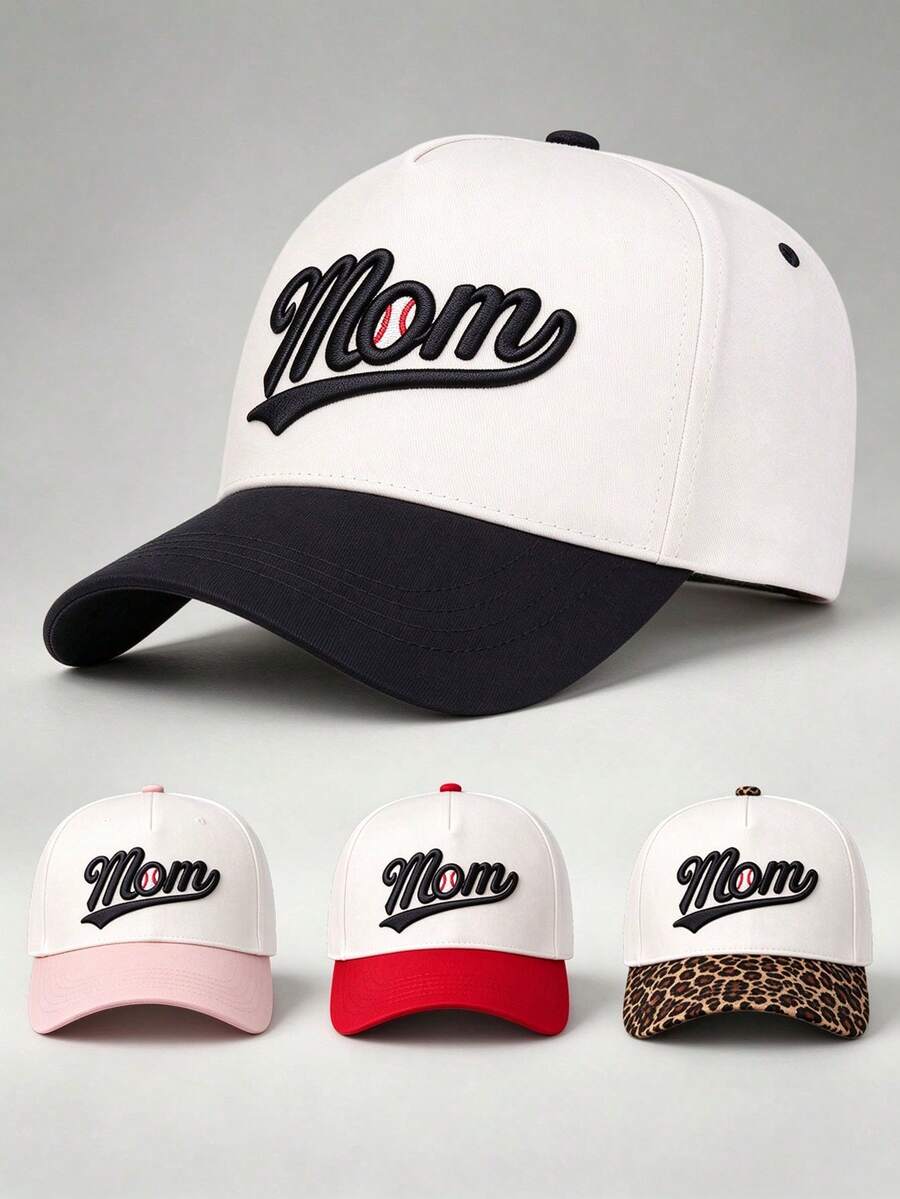 1pc Women's Dual-Color Embroidered Baseball Cap, Adjustable Design, Perfect For Hiking, Climbing, Travel Sun Protection And Daily Wear