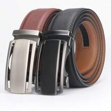 Set Men Automatic Deduction Belts Leisure Fashion Ratchet Belts For Men Pants Waistband - DS44 45 - View 2