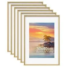 1/3/6件金色鋁製相框，金屬照片框、海報框、證書框、DIY藝術框、印刷框，可直立或橫向展示，極簡現代風，壁掛或桌面居家裝飾，10x15cm 13x18cm 20x25cm 30x40cm A5 A4 - 鋁合金相框 - 查看 11