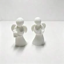 Christmas Prayer Angel And Guardian Angel Set, Christmas Theme Miniature Landscape Building Accessories - A - View 8