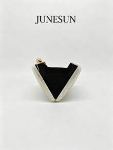 Pearlscent Marble Acrylic Minaudiere ,Reatangular Evening Clutch Bag For Wedding Party - Beige - View 7