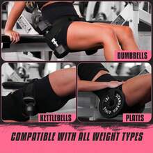 Home Gym Hip Thrust Belt, Padded Weight Bearing Strap For Dumbbell Glute Bridge & Butt Strength Training Unisex - Black - View 3