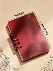 A7 Vintage Horizontal Loose-Leaf Notebook, Random Color, 160 Pages Thick Inner Pages, Mini Pocket Portable Memo Pad, Student Office Memo Diary, Ideal Holiday Gift - Multi-color - View 8