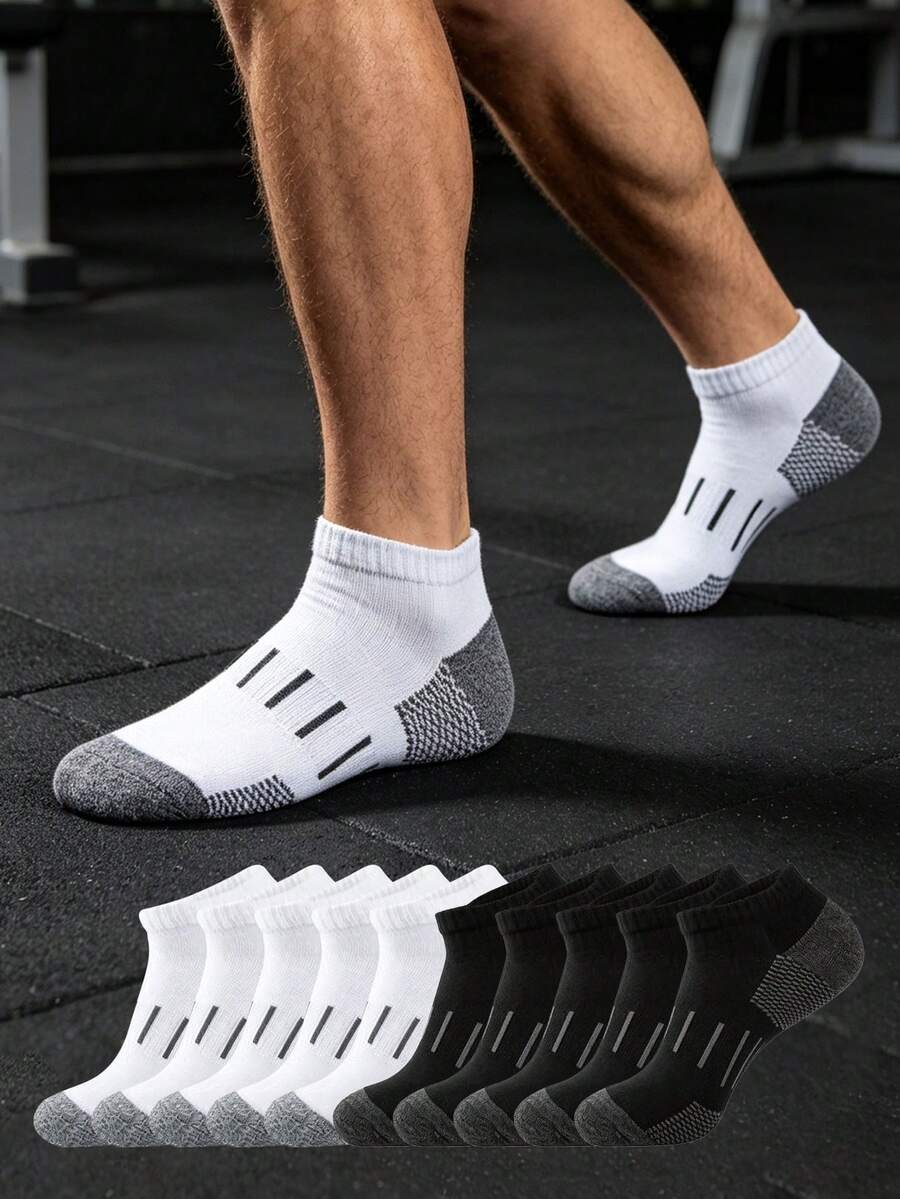 1/8/10/20 Pairs All-Season Short Multi-Pattern Running Socks, Men's ...