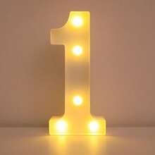 21cm Light Up LED Marquee Number Sign, Warm White Battery‑Operated Digit Light, Tabletop Decor Number Light, 16th 18th 21st 30th 40th 50th Birthday Wedding Proposal Anniversary Christmas Xmas Holiday Party Photo Backdrop Decor Number Night Light - 21CM White - View 25