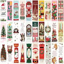 30pcs Christmas Greetings Bookmarks Reading Page Book Markers Paper Cards Creative Gift Decoration - 1 Set - View 2