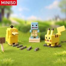 MINISO Pokémon Quest Pixel Block Character Collectible Figure, Random 1 Style Sent, Desktop Display For Home Office, Birthday Christmas Gift - Random One - View 3