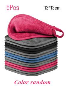 1/2/5/10/20pcs Ultra-Fine Microfiber Makeup Remover Towels, Reusable Soft Microfiber Face Cleansing Cloth With Hanging Rope, Gentle On Skin, Washable And Reusable, Random Color - Multicolor - View 13
