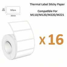 Printable White Self-Adhesive Thermal Paper, Smudge-Proof Label Refills Compatible With M110 M120 M200 Printers, Barcode Printing, Shipping Address Stickers, Office Filing, Home Storage, Paper Refill Only - View 25