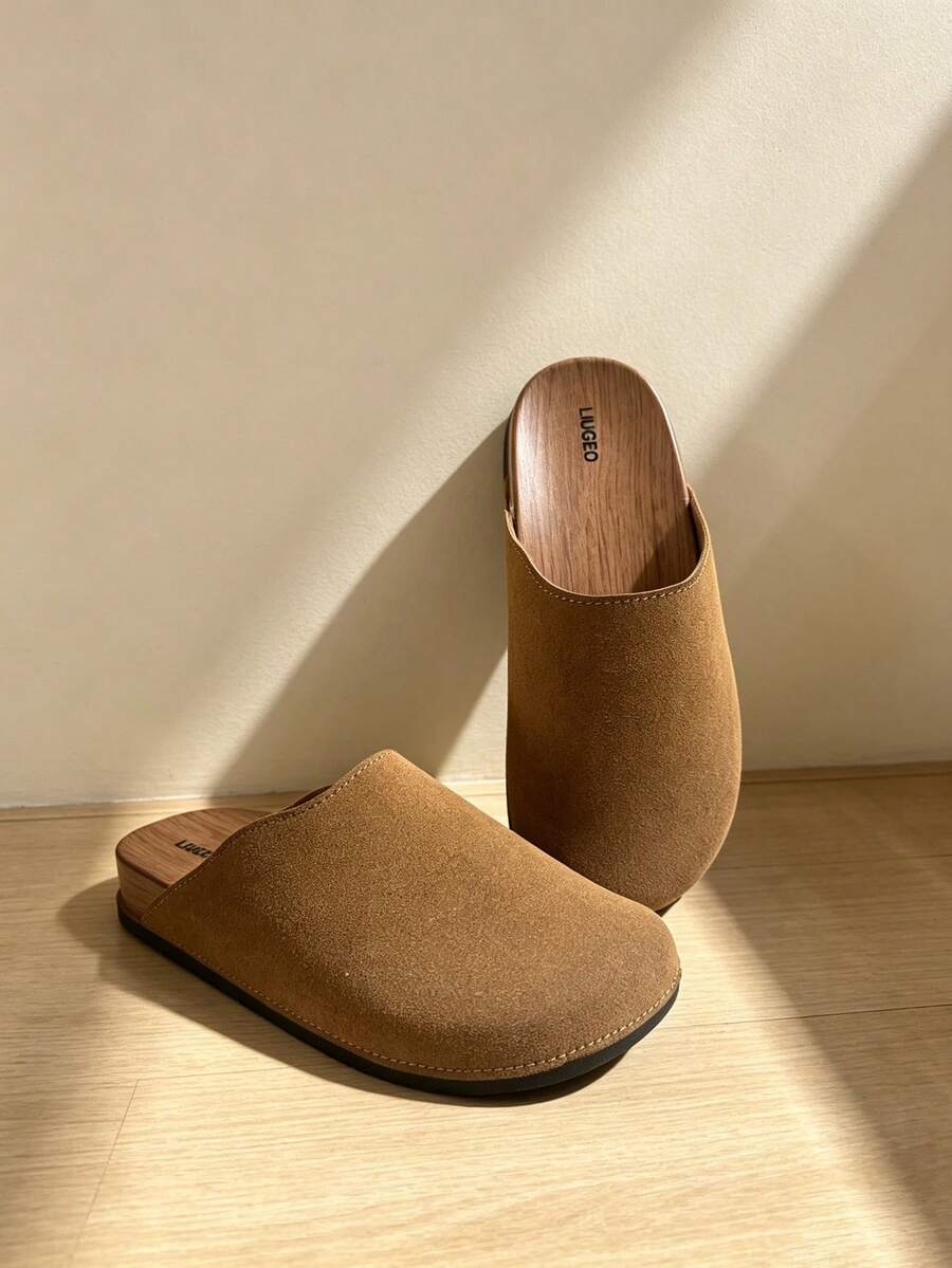 男士休閒套腳包頭室內拖鞋，四季適用
