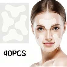 12/20/40pcs Facial Patches, Overnight Smoothing Face Patches, Y-Shaped Design For Facial Contours, Suitable For Forehead, Between Eyes, Around Mouth, Lips, And Eye Area - Clear - View 9