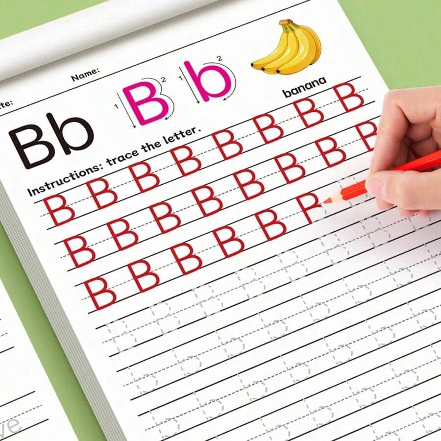 1pc ABC Letter Tracing Workbook: 32 Pages Of Letter And Number Tracing Practice, Early Education Writing Exercises, Perfect For Preschool Skill Development And Literacy Ability Growth