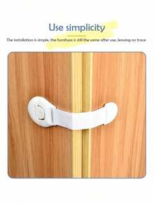 10/1pc Cabinet Lock, Child Drawer Lock, Anti-Finger Pinch, Hook Design, Prevent Accidents, Perfect Choice For Home Use - A - View 4