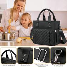 NEWHEY Unisex Insulated Lunch Bag, Detachable Shoulder Strap Insulated Lunch Box, Cold-Keeping Handbag - Multicolor - View 6