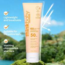 1件裝 Thinkbaby 敏感肌防曬乳 89ml SPF50，溫和低致敏無香料物理配方，含舒緩洋甘菊與蘆薈，適合兒童敏感肌，戶外與日常使用 - 新baby防曬霜SPF50敏感肌89ml/支 - 查看 7