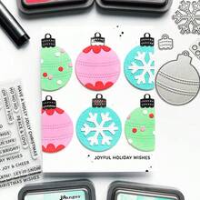 Christmas Ball Decoration Metal Cutting Dies, Suitable For DIY Scrapbooking Decoration Craft Die Cutting Embossing Card Making Template Scrapbook And Craft Photo Album Decoration Embossing - LG26-8484 - View 5