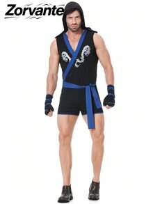 Men Cosplay Clothing - Blue - View 1