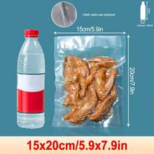 100/500pcs Transparent Embossed Texture Vacuum Sealer Bags, PE Nylon Breathable Food Storage Bags For Home And Commercial Use, Suitable For Meat, Seafood, Grains, Nuts, Dried Fruit, Medicine, Fresh Food Storage In Kitchen - Clear - View 41