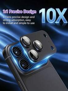1-Pack [2026 New] 9H Tempered Glass Camera Lens Protector Compatible With Iphone 18 Pro Max/18 Pro/17 Pro Max/17 Pro/17/16 Pro Max/16 Pro/16 Plus/16, Metal Frame, Ultra-HD Clear, Waterproof, Anti-Fingerprint, Anti-Scratch, Full Coverage, Bubble Free, Easy Install, Case Friendly, Black - Black - View 4