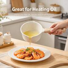 1pc Mini Milk Pot | 8.45oz Multi-Function Food Pot, Non-Stick Frying Pan And Cooking Pot, Oil Pouring Pot, Small Heating Pot, Oil Drizzling Tool | Not Suitable For Induction Cooktop | Suitable For Indoor And Outdoor Use, As Well As Camping - View 6