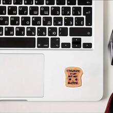 I Tolerate A Lot But Not Gluten Cute Toast Sticker, Funny Gluten Free Decal For Car, Laptop, Water Bottle, Tumbler - one-size - View 3