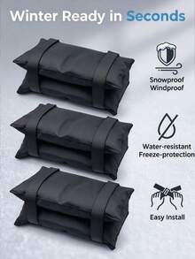 1/2/3 Outdoor Faucet Anti Freezing Protective Cover, Garden Faucet Insulation Winter Valve Protective Cover, Waterproof And Anti Freezing Hose Joint Cover, Suitable For Courtyard Irrigation Tool Accessories In Cold Weather, Anti Snow And Rainproof - Multiple Styles - View 9