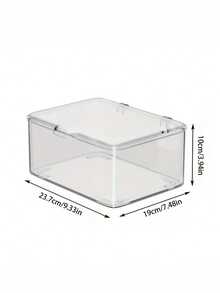 Large Capacity Flip Cover Medicine Box, Makeup Box Storage Acrylic Transparent Storage Box, Flip Top Desktop Cosmetics Dust-Proof Storage Box, Snack And Miscellaneous Sorting Box, Household Mini Medicine Box, Face Masks, Unique Gift For Thanksgiving And Christmas For Family, Mother, Female Friends Or Yourself - Multicolor - View 11
