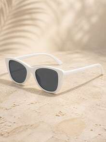 European And American Fashion Daily Decorative Glasses For Women, Vintage Square Frame Design, Rounded Bottom Frame, French Elegant Style, Cafe, Shopping, Dating, Island Travel - Multicolor - View 1