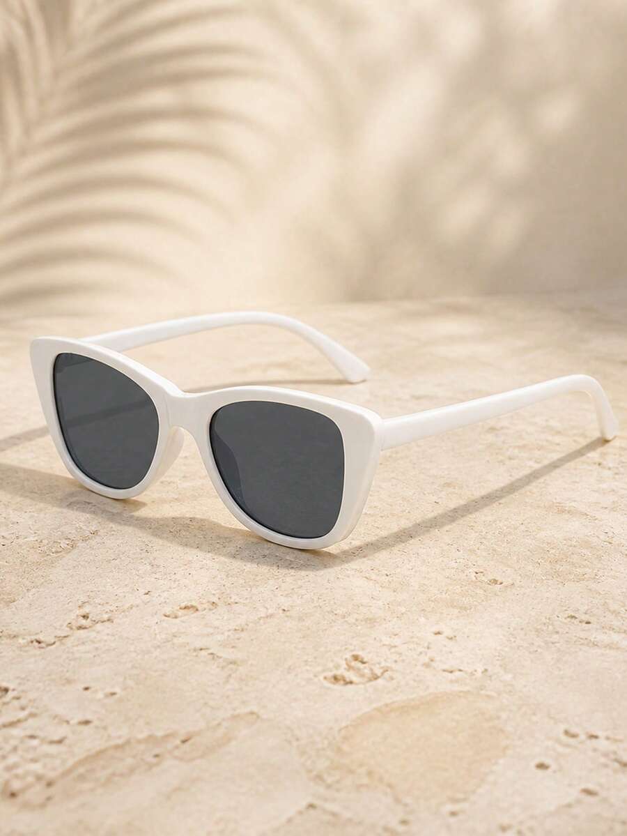 European And American Fashion Daily Decorative Glasses For Women, Vintage Square Frame Design, Rounded Bottom Frame, French Elegant Style, Cafe, Shopping, Dating, Island Travel - Multicolor - View 1