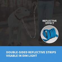 Lynxking 1PC Dog Leash,Durable Webbing Lead With Reflective Strips And D-Ring For Small Medium And Large Dogs - Blue - View 5