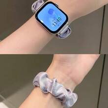Slim Elastic Scrunchie Strap Compatible With Huawei Watch Fit5Pro Fit5 Fit4Pro Fit4 Fit3 Chiffon Ice Silk Loop Bracelet For Girls - HW-fit5/5Pro/4/4Pro/3 - View 4