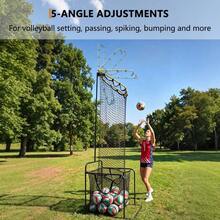 Techigher Portable Volleyball Setter Training Net With Lockable Wheels, 5 Angles, Adjustable Height Volleyball Training Equipment, Indoor Outdoor Practice Target Net For Setting Spiking Drills - Yellow - View 8