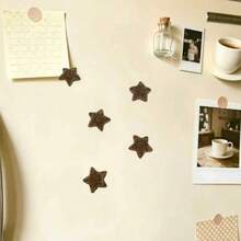 5/10/15pcs Leopard Print Star Fridge Magnets, Personalized Fridge Stickers, Suitable For Office Whiteboard, Storage Cabinet And Dishwasher, Kitchen Decor, Home Decor, Holiday Gift For Friends, Party Favors - Multicolor - View 5