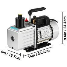 مضخة تفريغ احترافية بمروحة دوارة ثن ائية المرحلة، 8 CFM، 15 ميكرون، 3/4 حصان - 8CFM1HP - مشاهدة 10