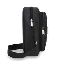 Men's Army Green Multi-Compartment Nylon Crossbody Bag, Durable & Lightweight, Business One Shoulder Small Bag, Daily Commute Casual Carry-On Storage Bag - Multicolor - View 6