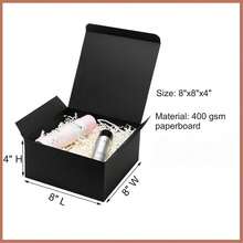 4pcs/1pc Black Cardboard Gift Box With Lid, Bridesmaid/Groomsman Proposal Invitation Box, Suitable For Wedding, Birthday, Christmas, Graduation Ceremony Holiday Gift Packaging - Multicolor - View 2