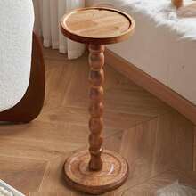 1pc Modern Minimalist Round Wooden Side Table Coffee Table, Small Wooden Corner Table, Multi-Functional Base, Suitable For Living Room Sofa, Bedroom Bedside, Plant Stand, Home Decor Furniture - Multicolor - View 8