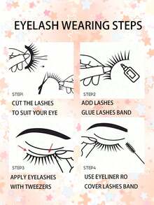 14pairs Full Volume & Curl 11mm-16mm Volumized False Eyelashes For Daily Use, Lengthening The End Strip Lashes,Lashes,Eyelashes,Fake Lashes - Multicolor - View 5