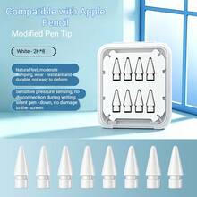 8pcs Apple Pencil Replacement Tips, Including Colorful Replacement Tips, Wear-Resistant Tips, And Original Tips Compatible With 1st And 2nd Generation Apple Pencils. - Multicolor - View 8