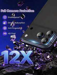 1-Pack [2026 New] 9H Tempered Glass Camera Lens Protector Compatible With Iphone 18 Pro Max/18 Pro/17 Pro Max/17 Pro/17/16 Pro Max/16 Pro/16 Plus/16, Metal Frame, Ultra-HD Clear, Waterproof, Anti-Fingerprint, Anti-Scratch, Full Coverage, Bubble Free, Easy Install, Case Friendly, Black - Black - View 3
