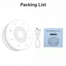 White Noise Machine With 30 Soothing Sounds And Night Light, 3 Timer Memory Functions, Rechargeable Noise Machine - White - View 2