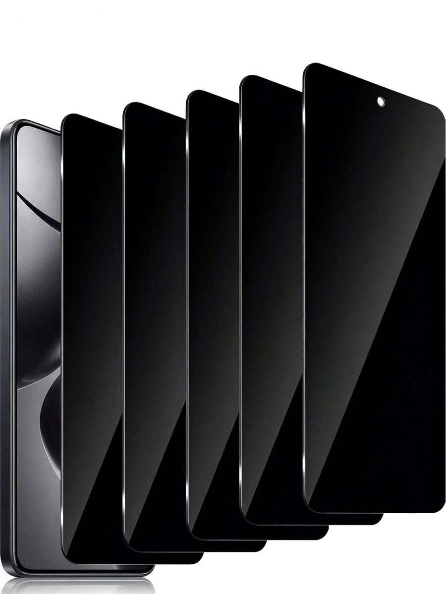 5pcs Privacy Tempered Glass Screen Protector, Anti-Fingerprint ...