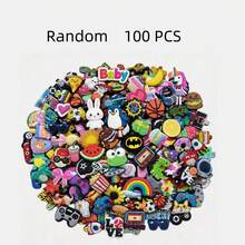 Random 10/20/30/50/100pcs DIY Shoe Charms, Suitable For Sandals, Shoe Decoration Accessories, Detachable - Multicolor - View 6