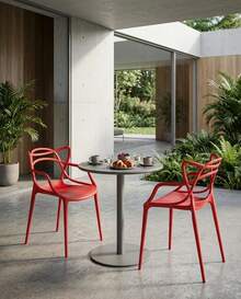 Outdoor Table & Chair Sets - Red - View 3