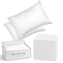 5pcs Disposable Pillow Cases Pillow Covers Bulk Pillow Sheets For Travel Hotels Single-Use Pillowcases, Non Woven Fabric - White - View 1