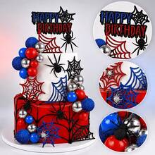 11pcs Spider Cake Decoration Toppers - Black Spider Web Cake Decor, Suitable For Halloween Decoration - View 7
