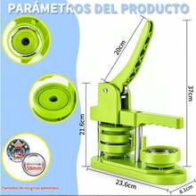 Button Making Machine, Badge Punch Press, 58mm Light Green Animal - 58mm Green - View 5