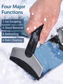 Raspador de hielo para parabrisas de coche, quitanieves portátil, raspador de nieve para coche multifunción, herramienta de descongelación y eliminación de hielo, raspador de nieve para ventanas de coche, accesorios de invierno para coche, regalo para dueños de coche - Multicolor - Ver 1