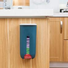 1PC Plastic Bag Storage Box, No-Drill Wall-Mounted, Vertical Trash Bag Dispenser With Lid, Kitchen Wall Shopping Bag Organizer, Visible Window Design, Easy Storage For Plastic Bags And Carry Bags, Simple Installation Without Damaging Walls, Home Storage Essential - Multicolor - View 12